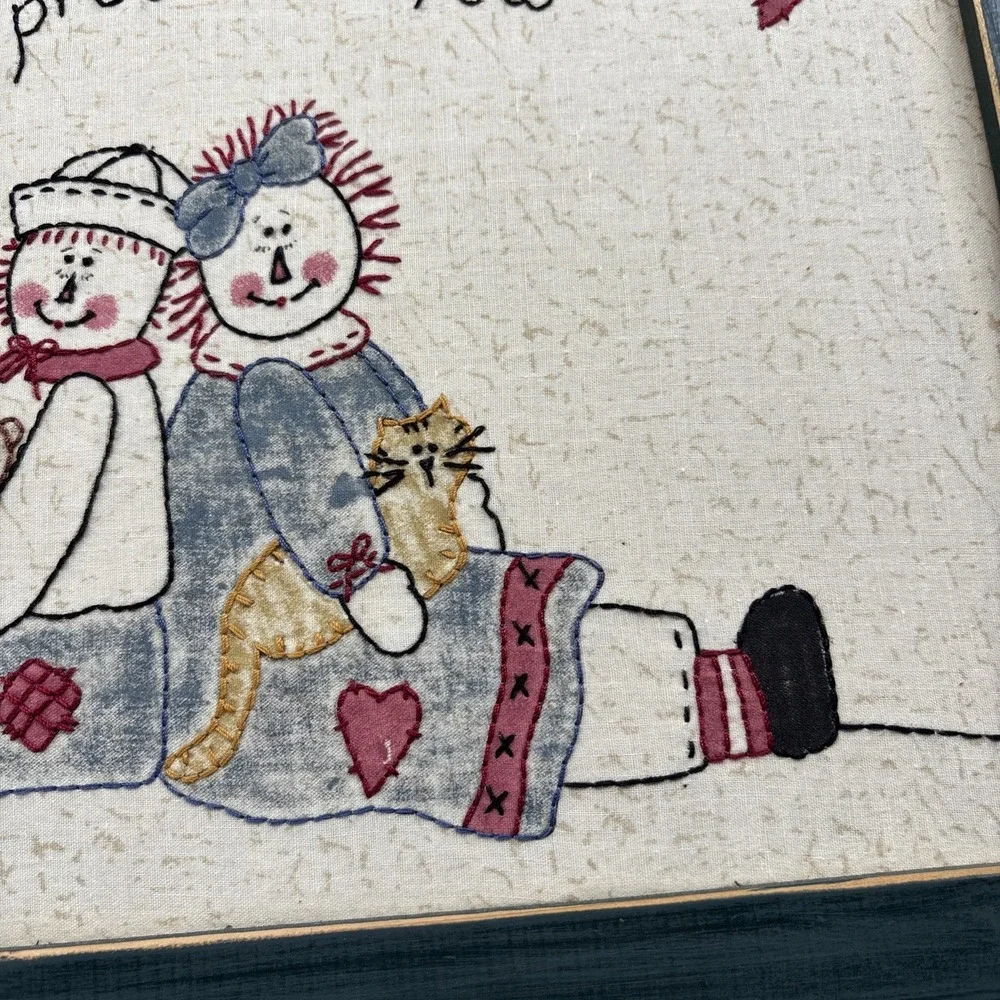 Raggedy Ann And Andy Framed Needle Point Friends Like You‎ Are Precious 16